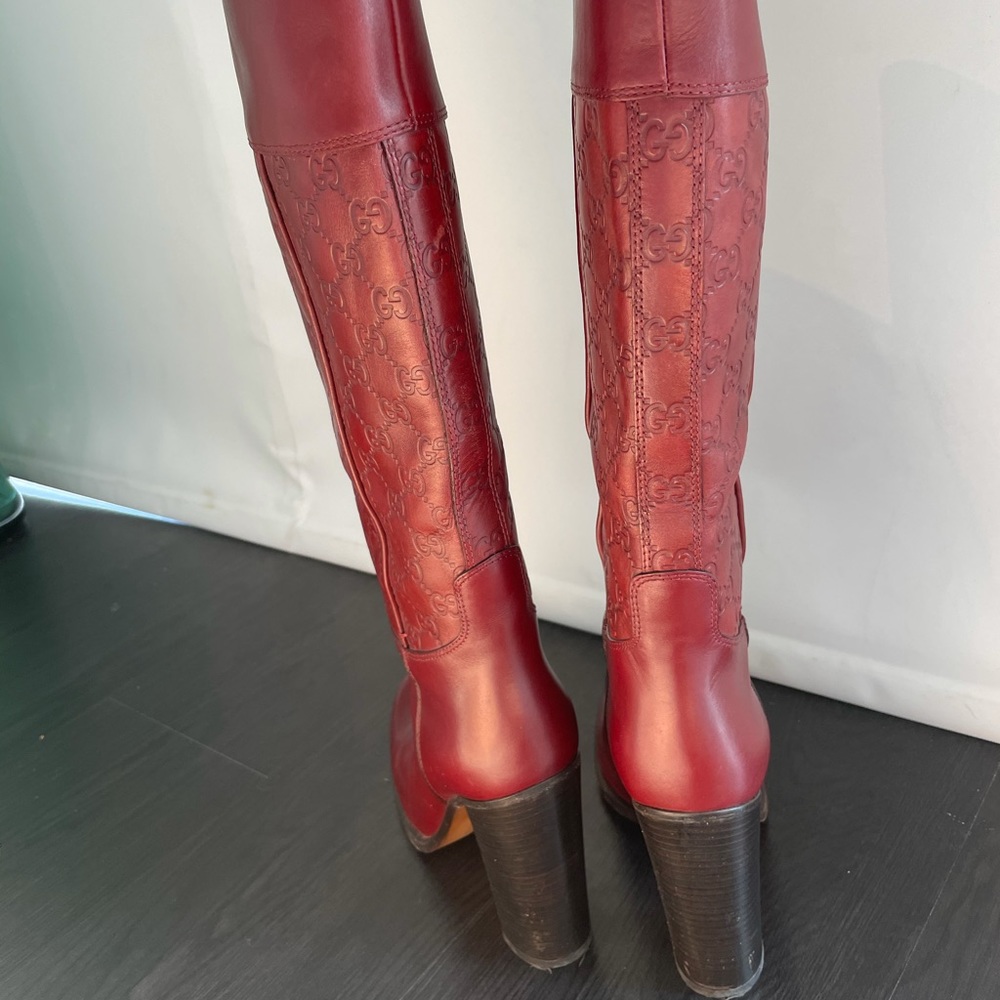 Gucci 85 anniversary Guccissima brown leather boot - Picture 6 of 7